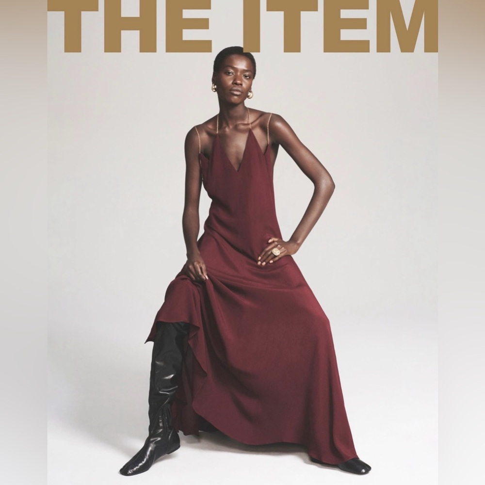 CAMISOLE DRESS WITH CHAIN - THE ITEM ZARA WOMAN - Burgundy